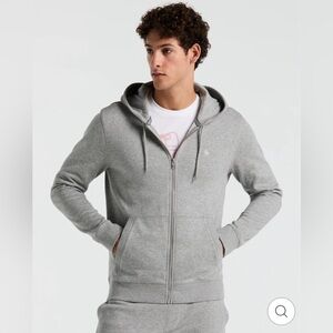PENGUIN Full Zip Hoodie Grey Men's XL